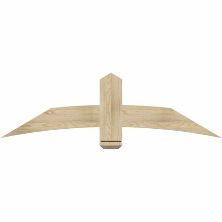 Ekena Millwork Bellingham Rough Sawn Timber Gable Bracket, Douglas Fir, 60"W x 17"H x 2"D x 6"F, 7/12 Pitch GBW060X17X0206BEL00RDF